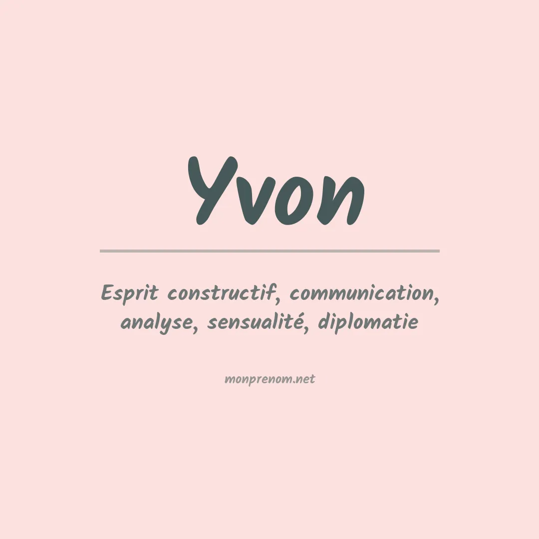 Prénom Yvon