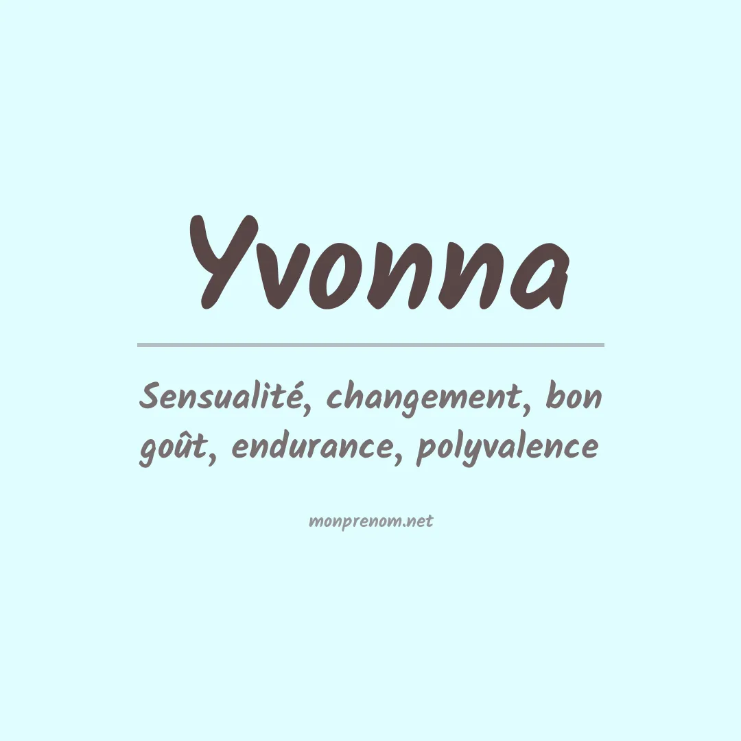 Signification du prénom Yvonna