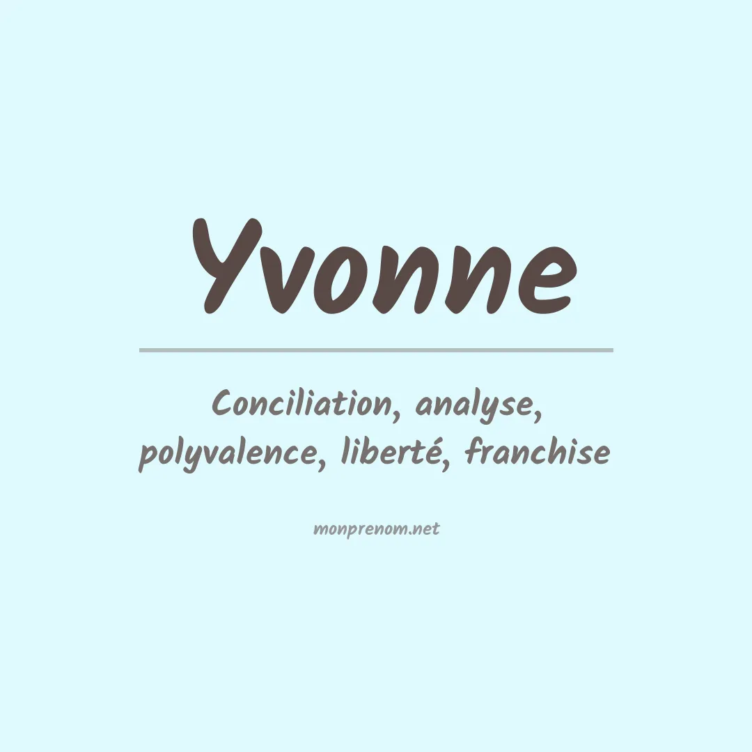 Prénom Yvonne