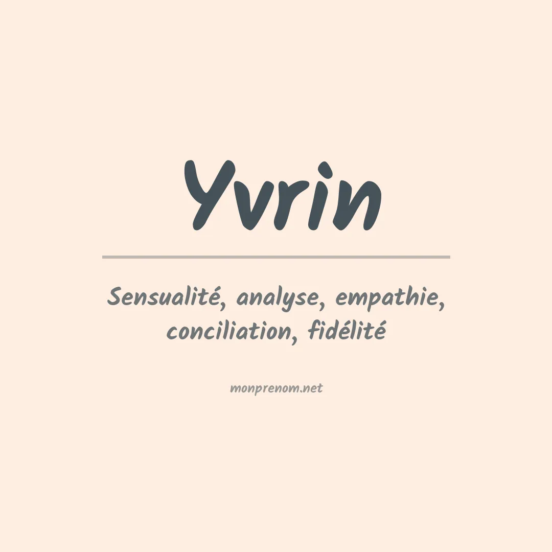 Prénom Yvrin