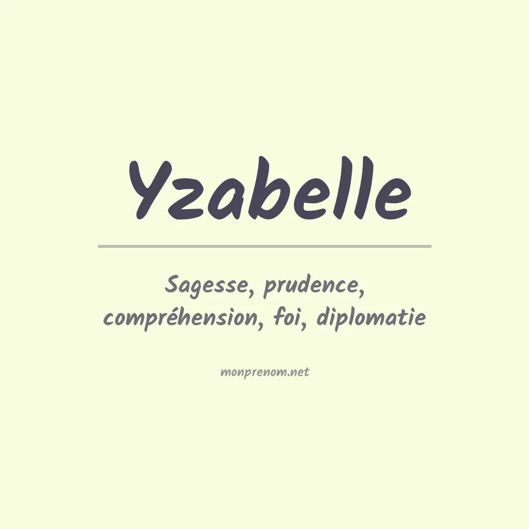 Prénom Yzabelle