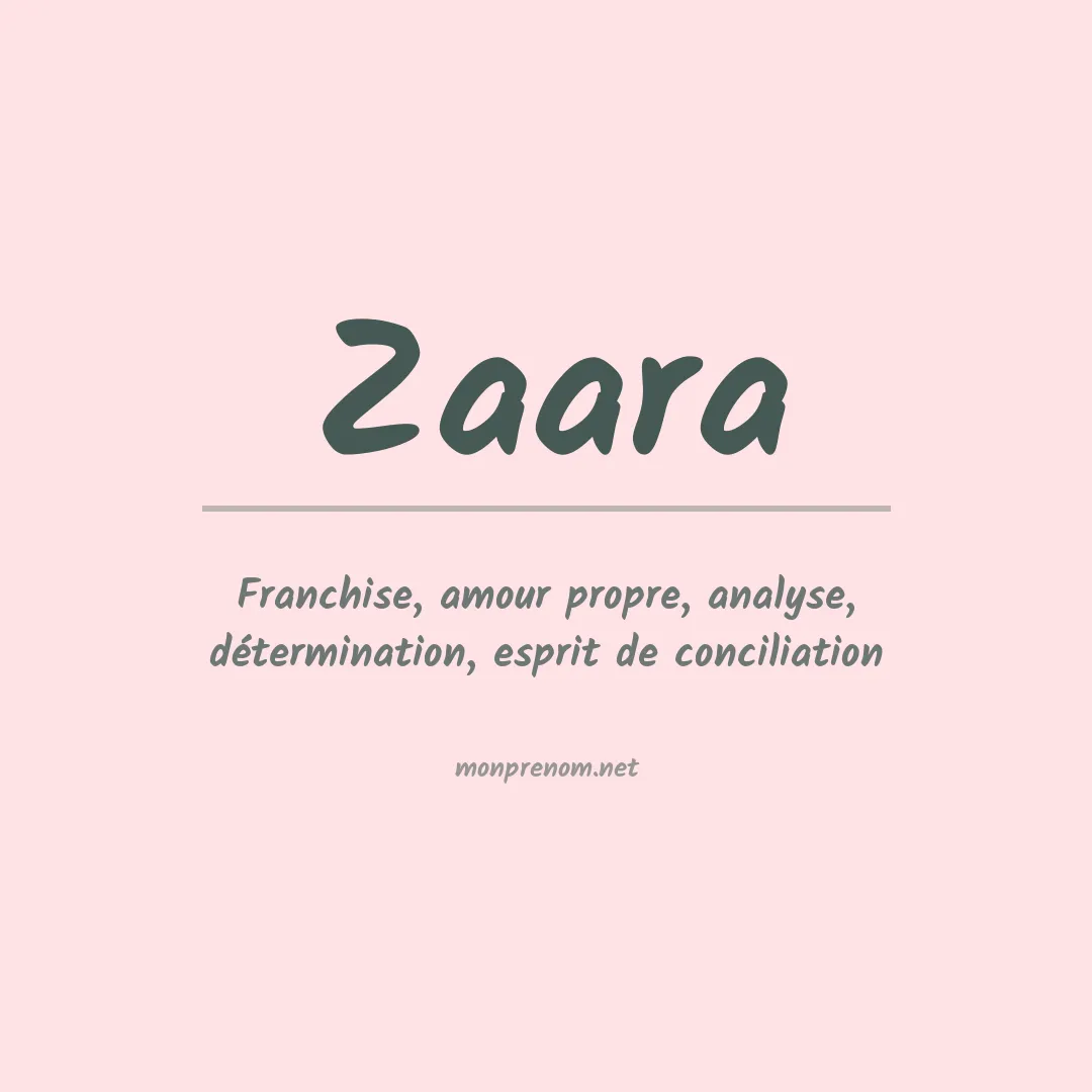 Prénom Zaara