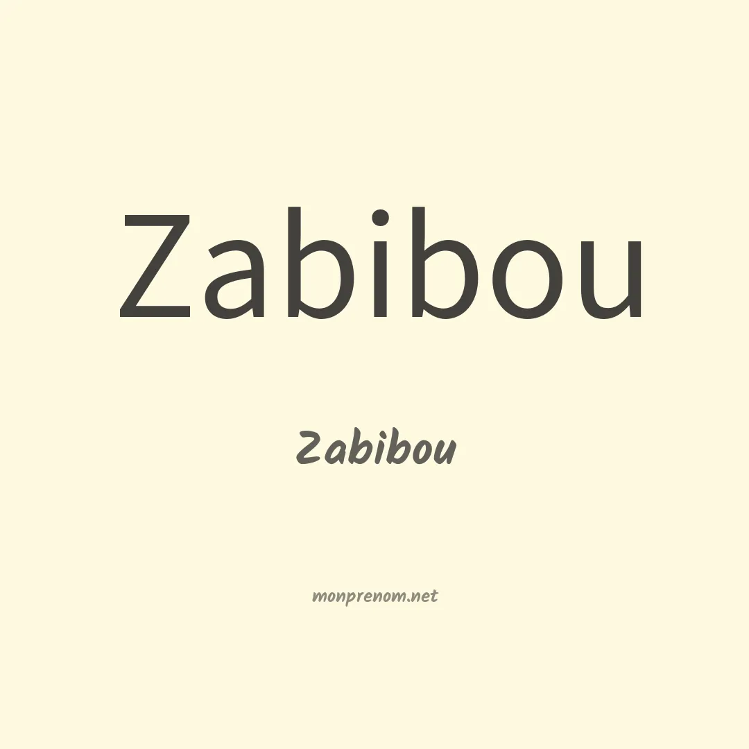 Zabibou en chinois