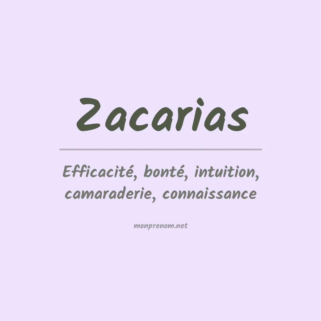 Prénom Zacarias