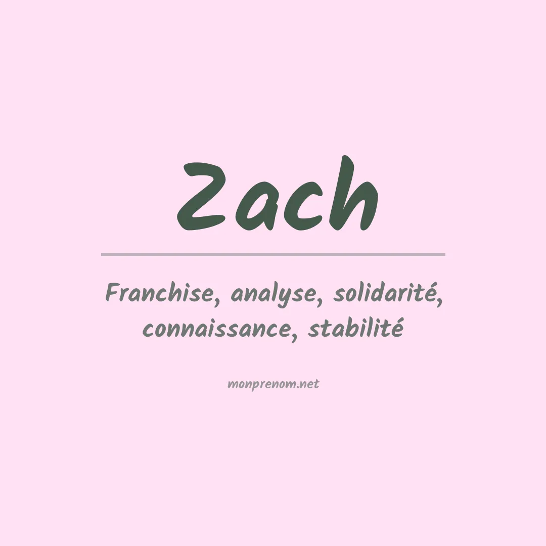 Prénom Zach