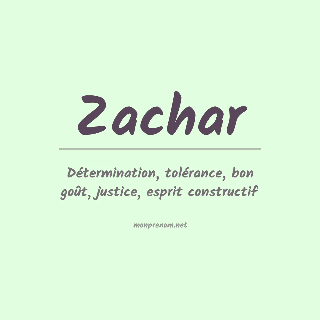 Prénom Zachar
