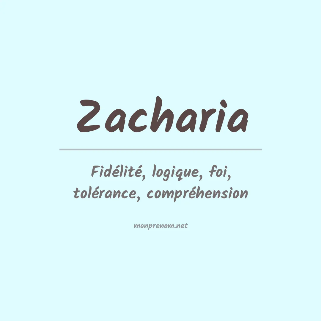 Prénom Zacharia