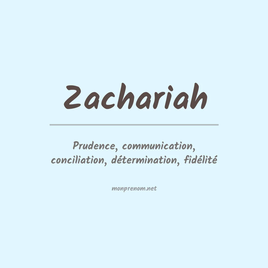 Prénom Zachariah