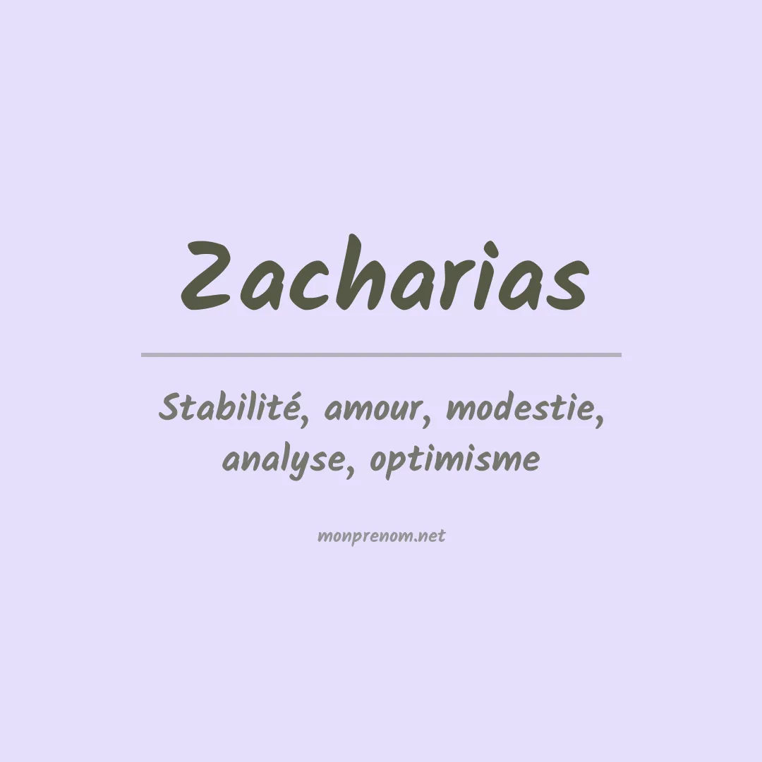 Prénom Zacharias