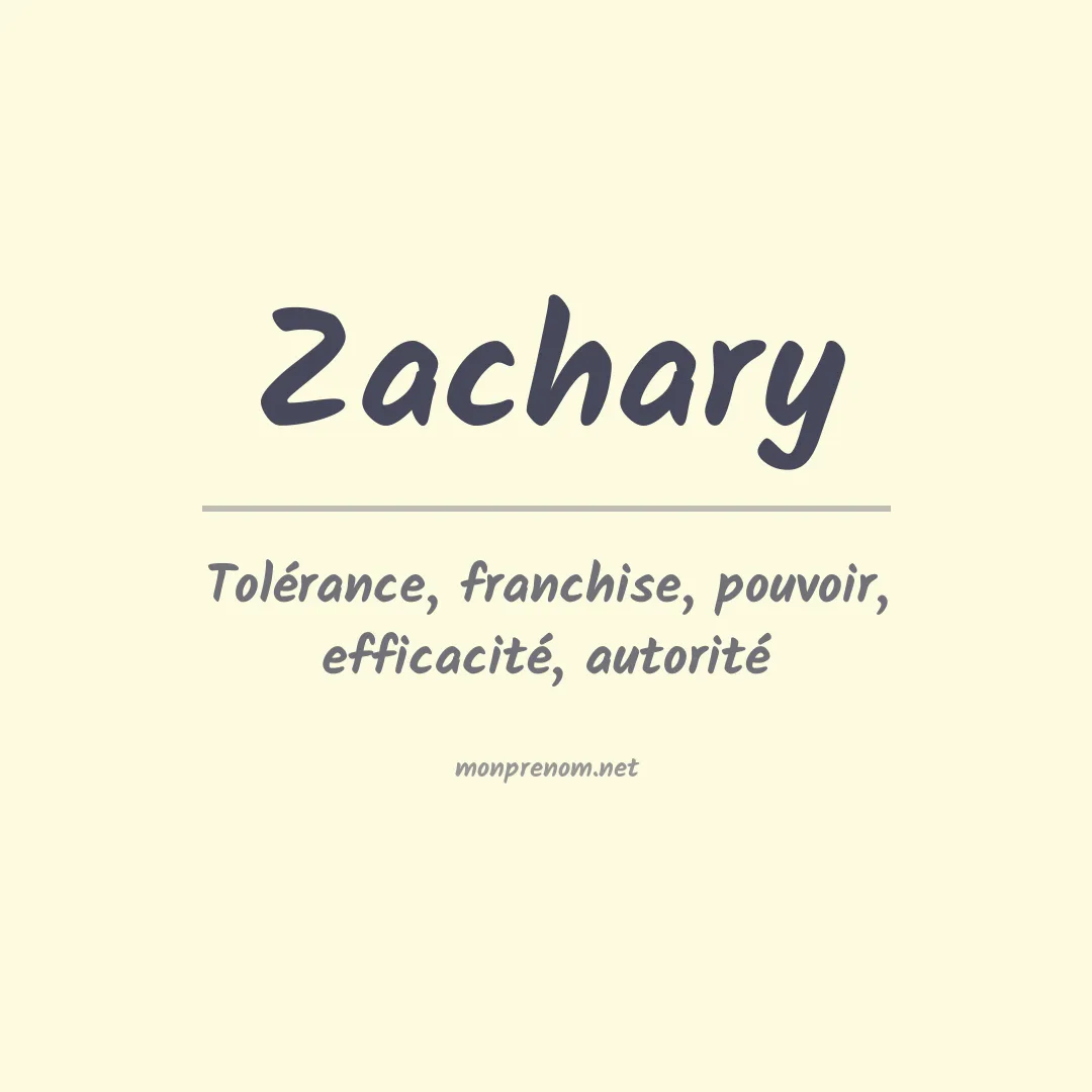 Prénom Zachary