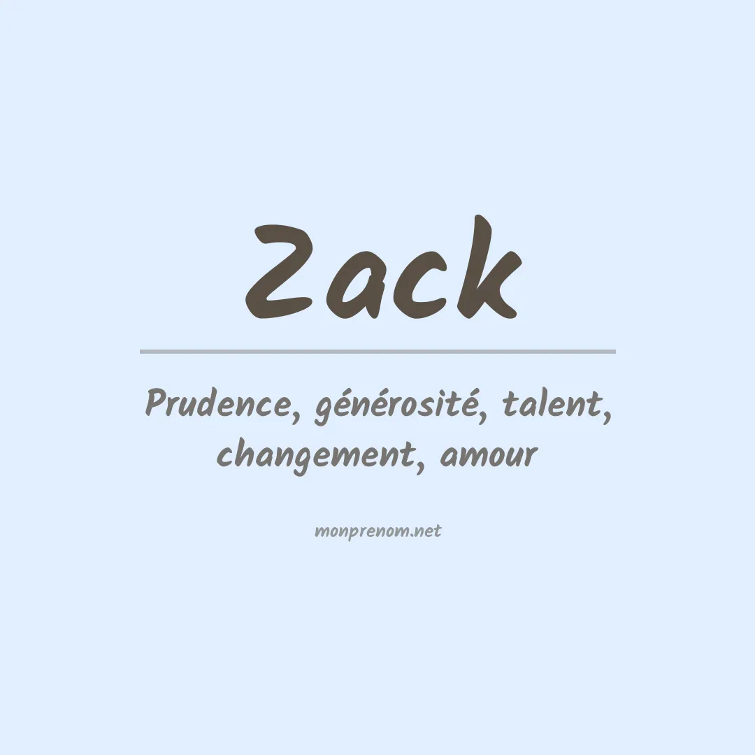 Prénom Zack