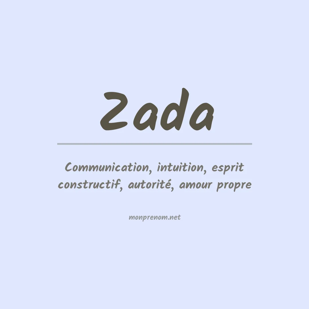 Prénom Zada