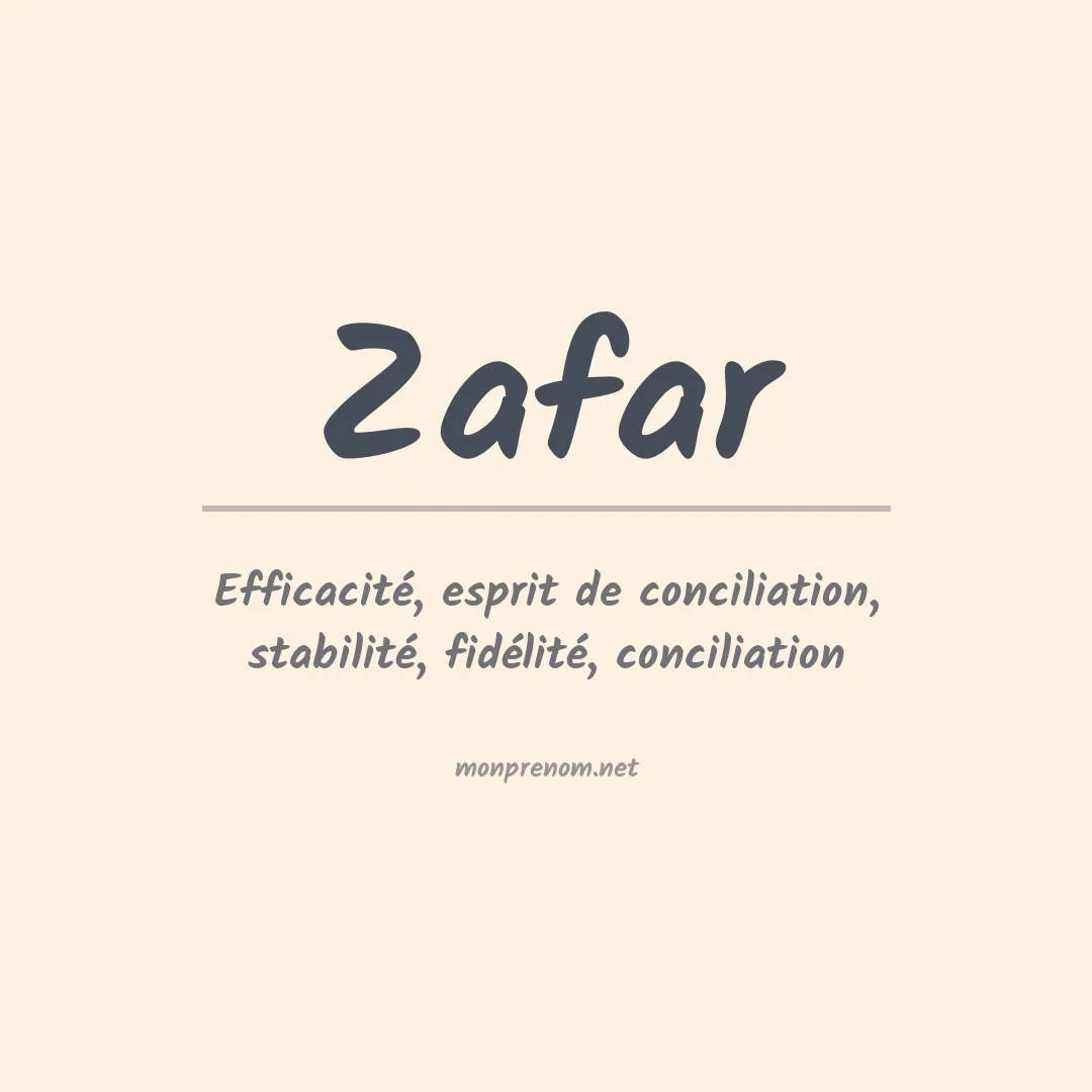 Prénom Zafar