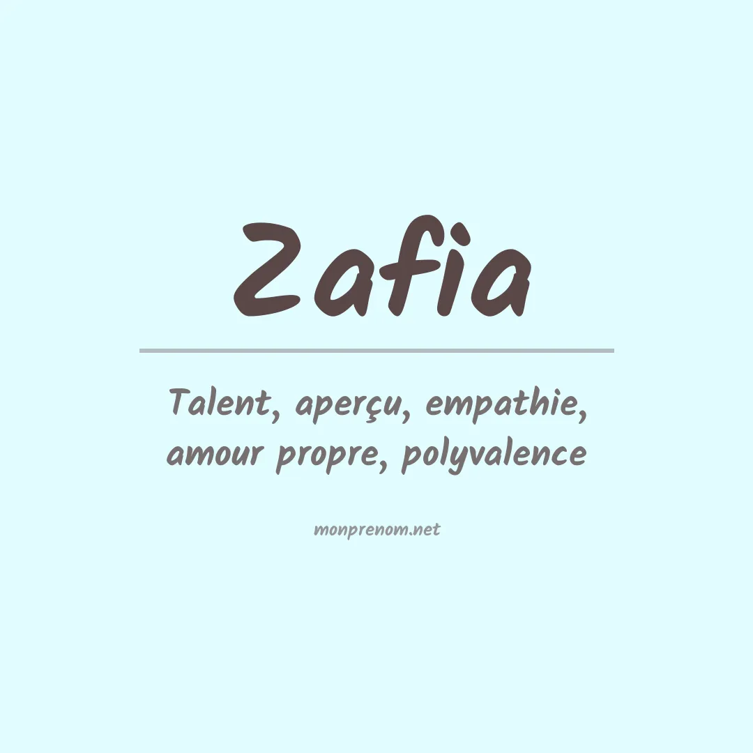 Signification du prénom Zafia