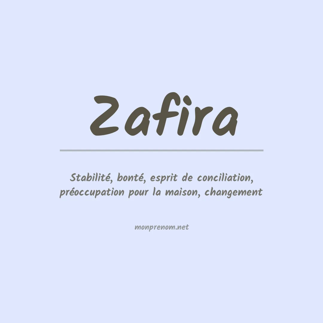 Prénom Zafira