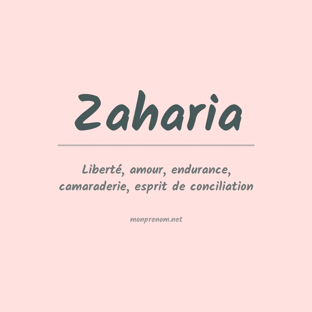 Prénom Zaharia
