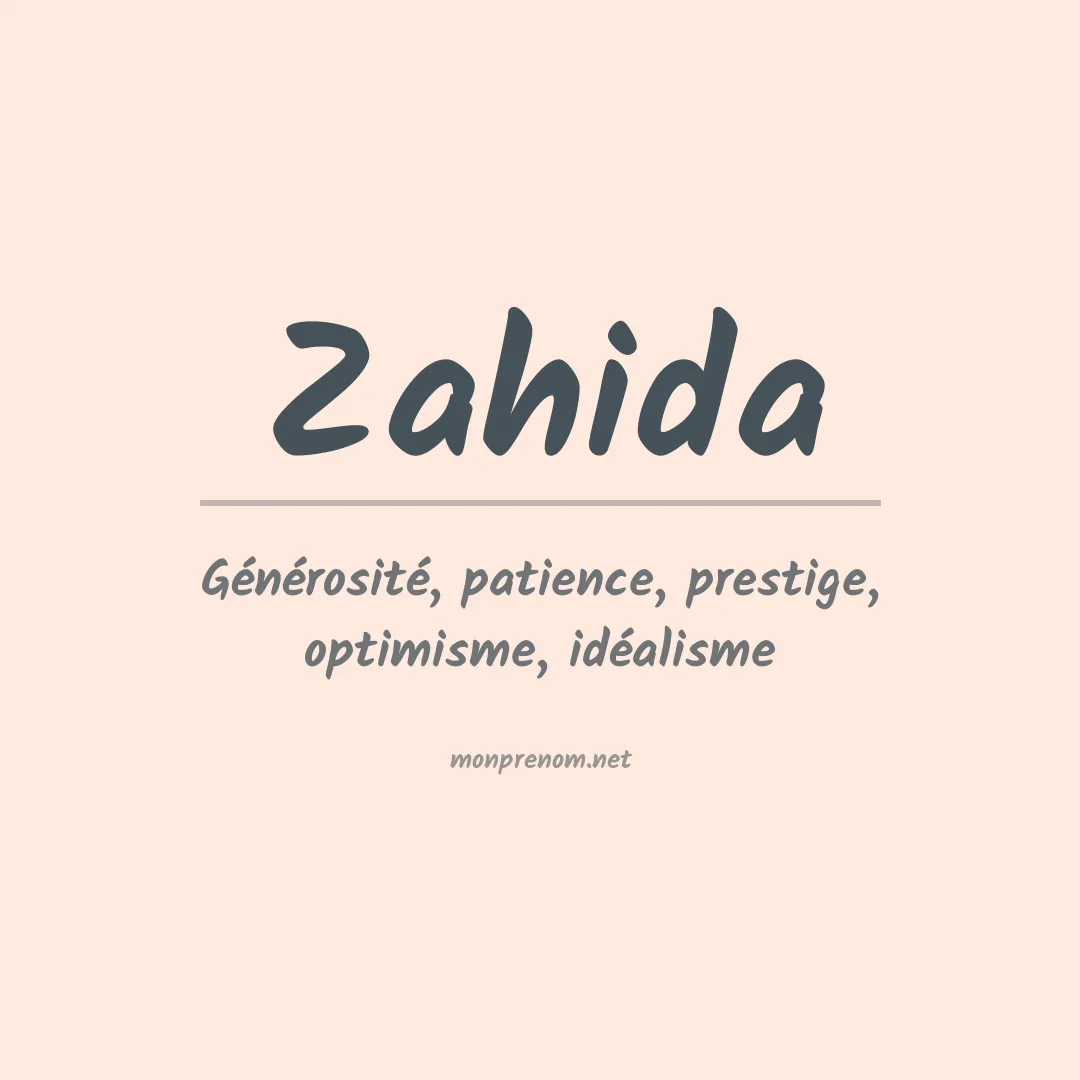 Prénom Zahida