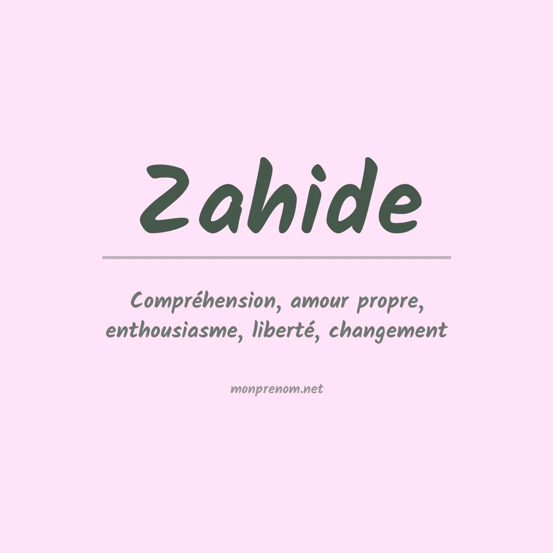 Prénom Zahide