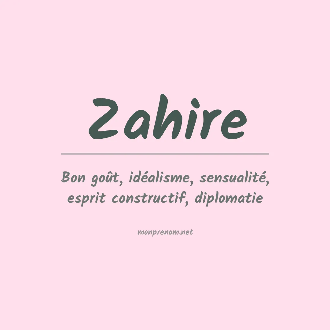 Prénom Zahire