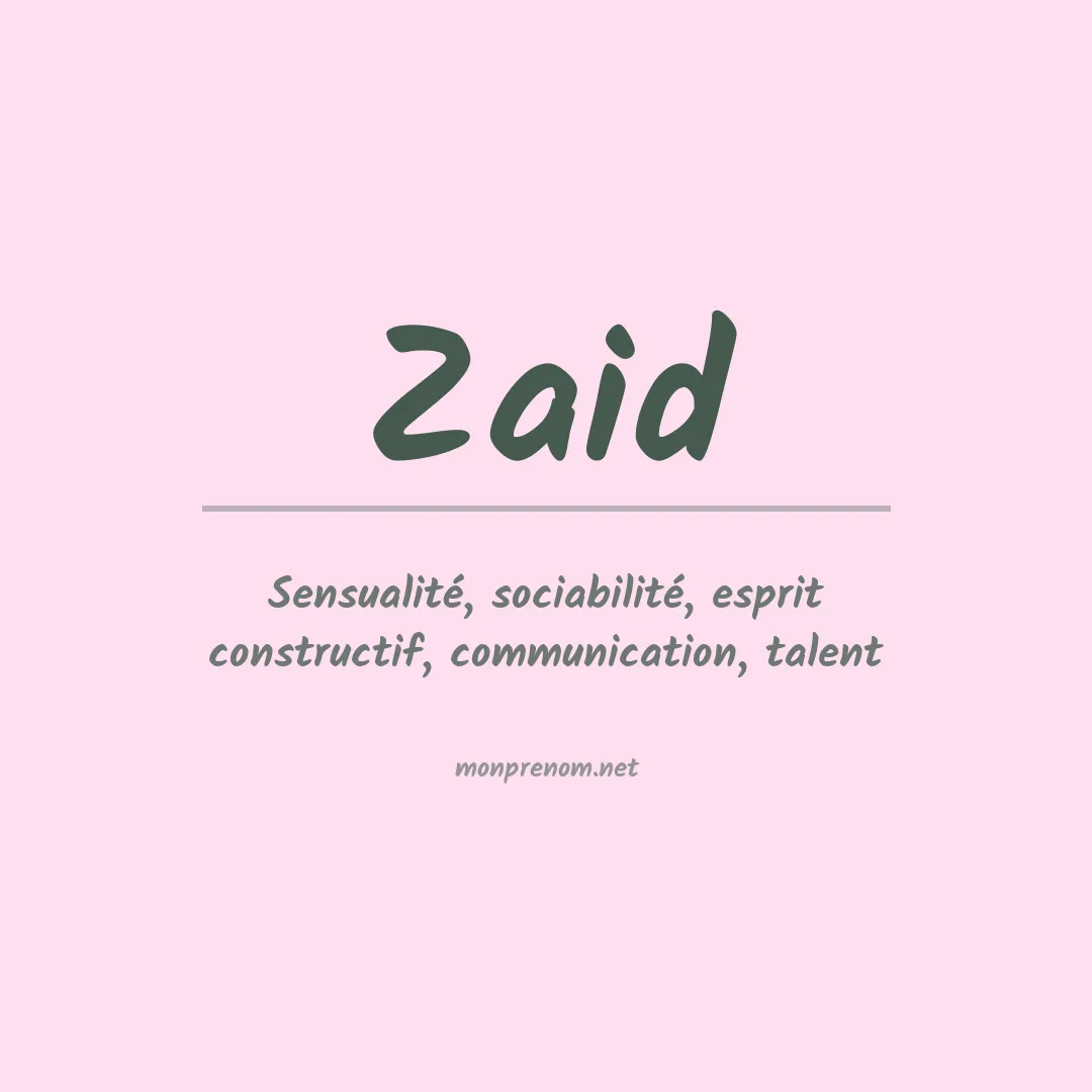 Prénom Zaid