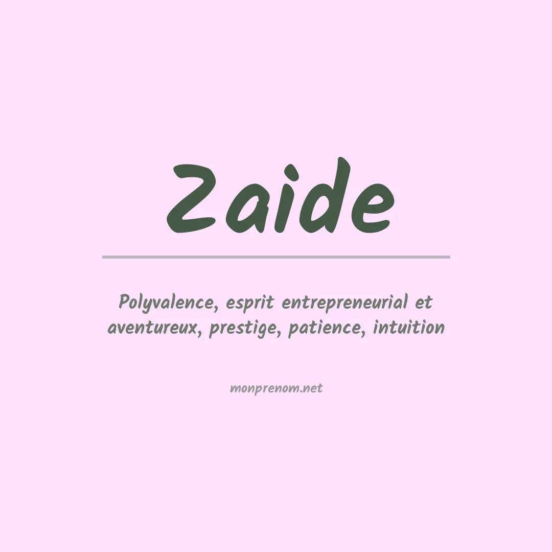 Prénom Zaide
