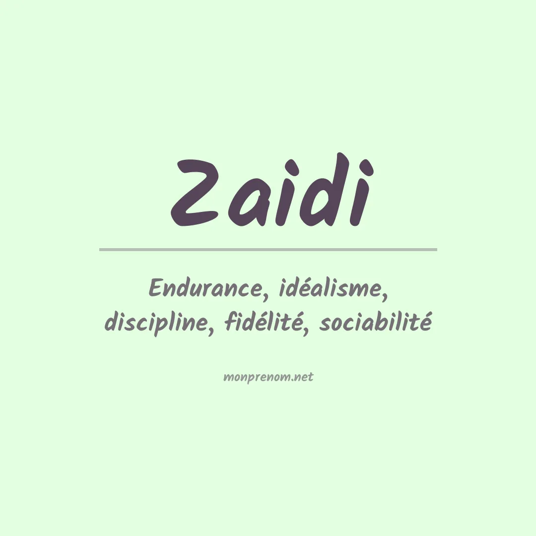 Prénom Zaidi