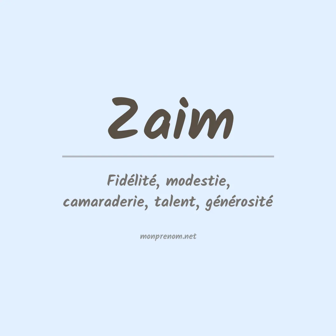 Prénom Zaim