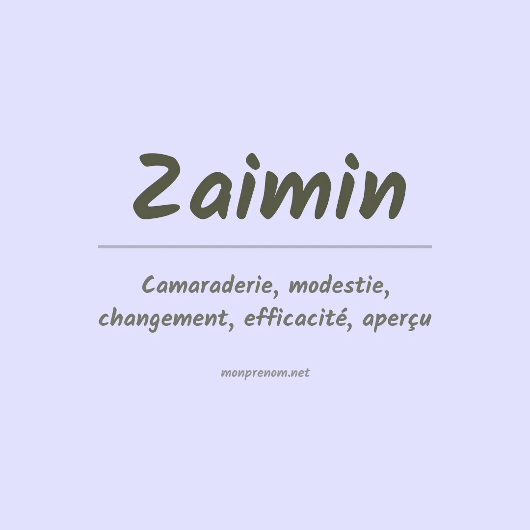 Prénom Zaimin