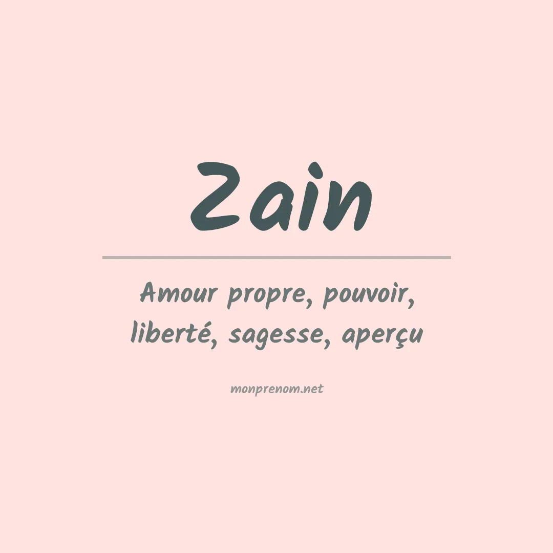 Prénom Zain