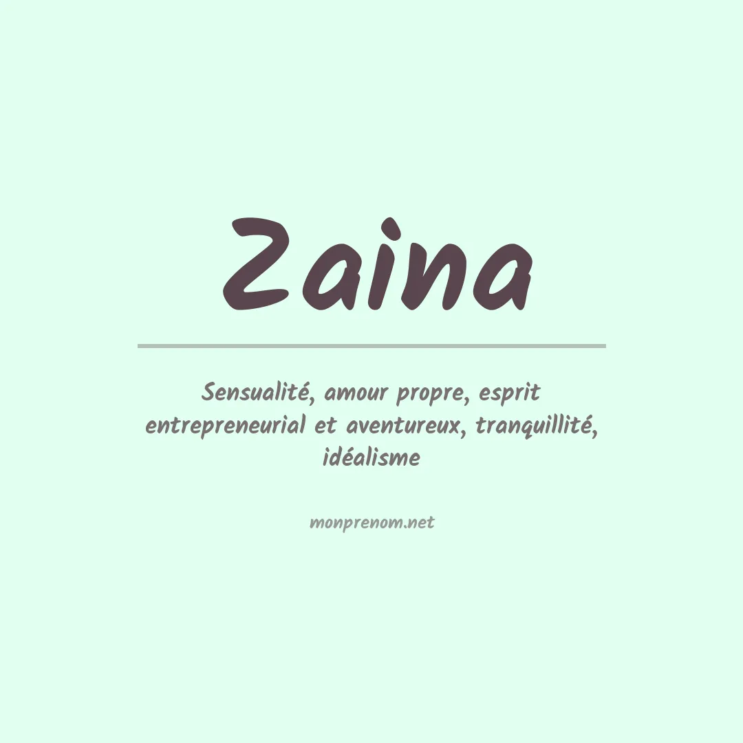 Prénom Zaina