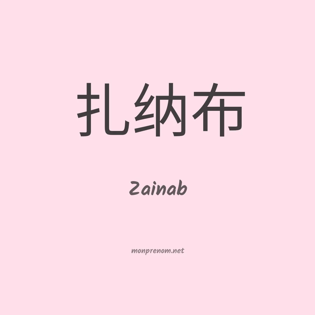 Zainab en chinois