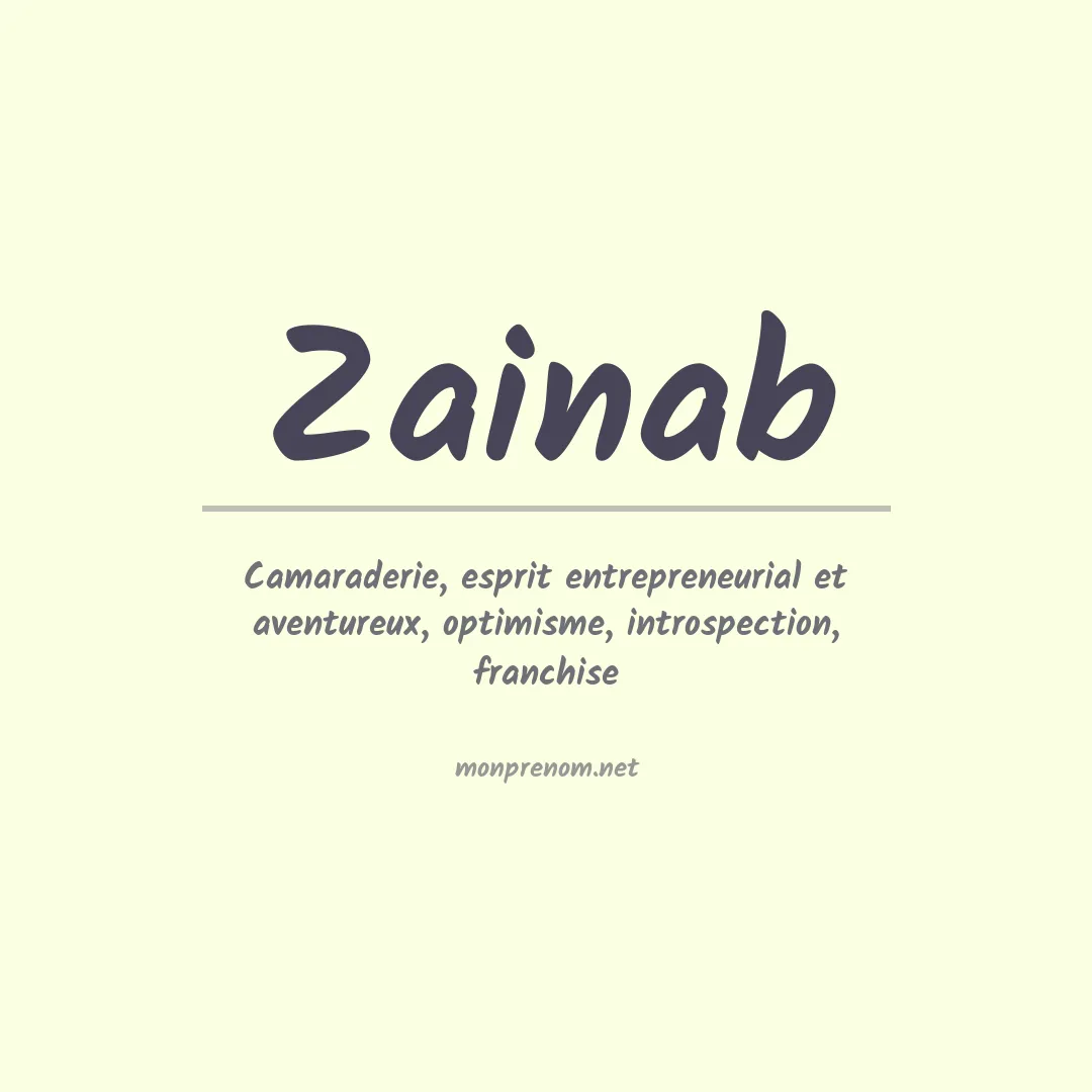 Prénom Zainab
