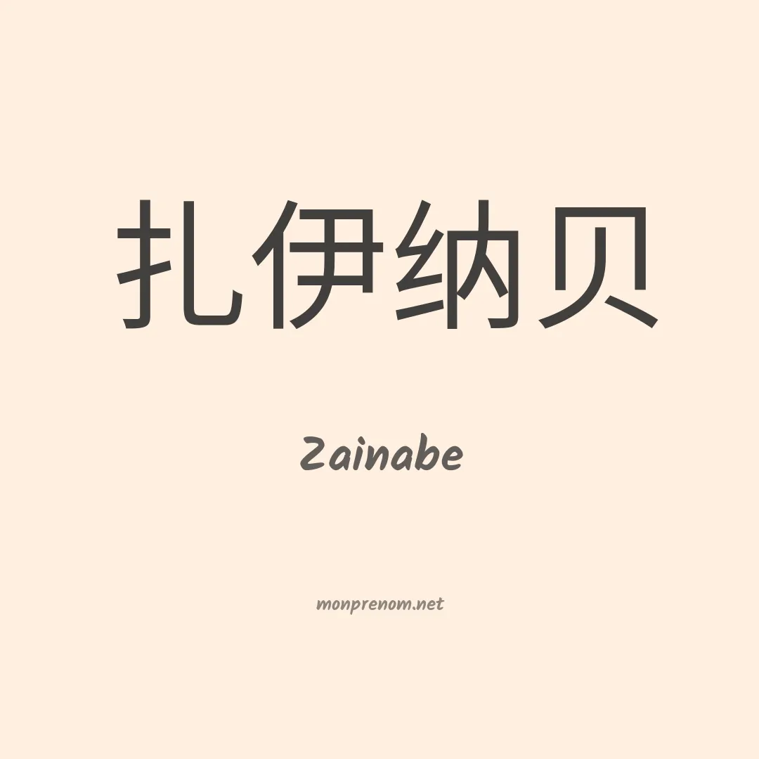 Zainabe en chinois