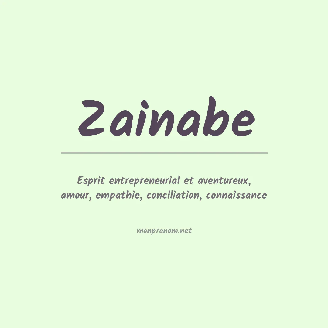 Signification du prénom Zainabe