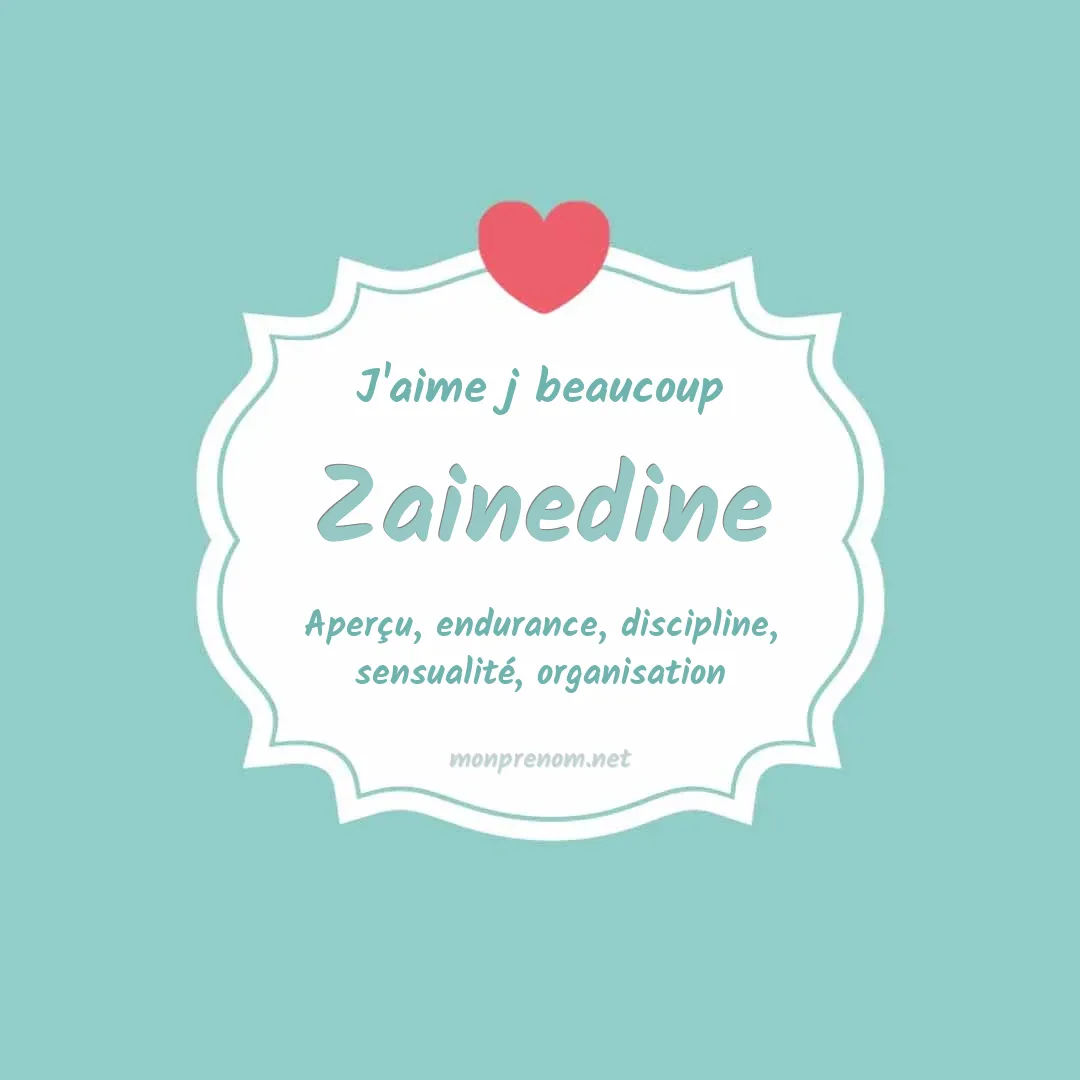 J'aime beaucoup Zainedine
