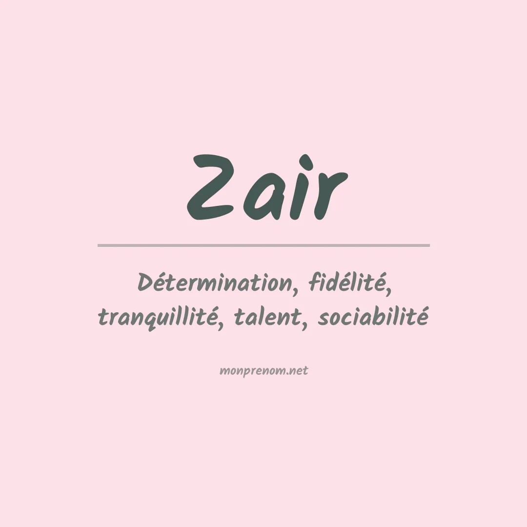 Prénom Zair