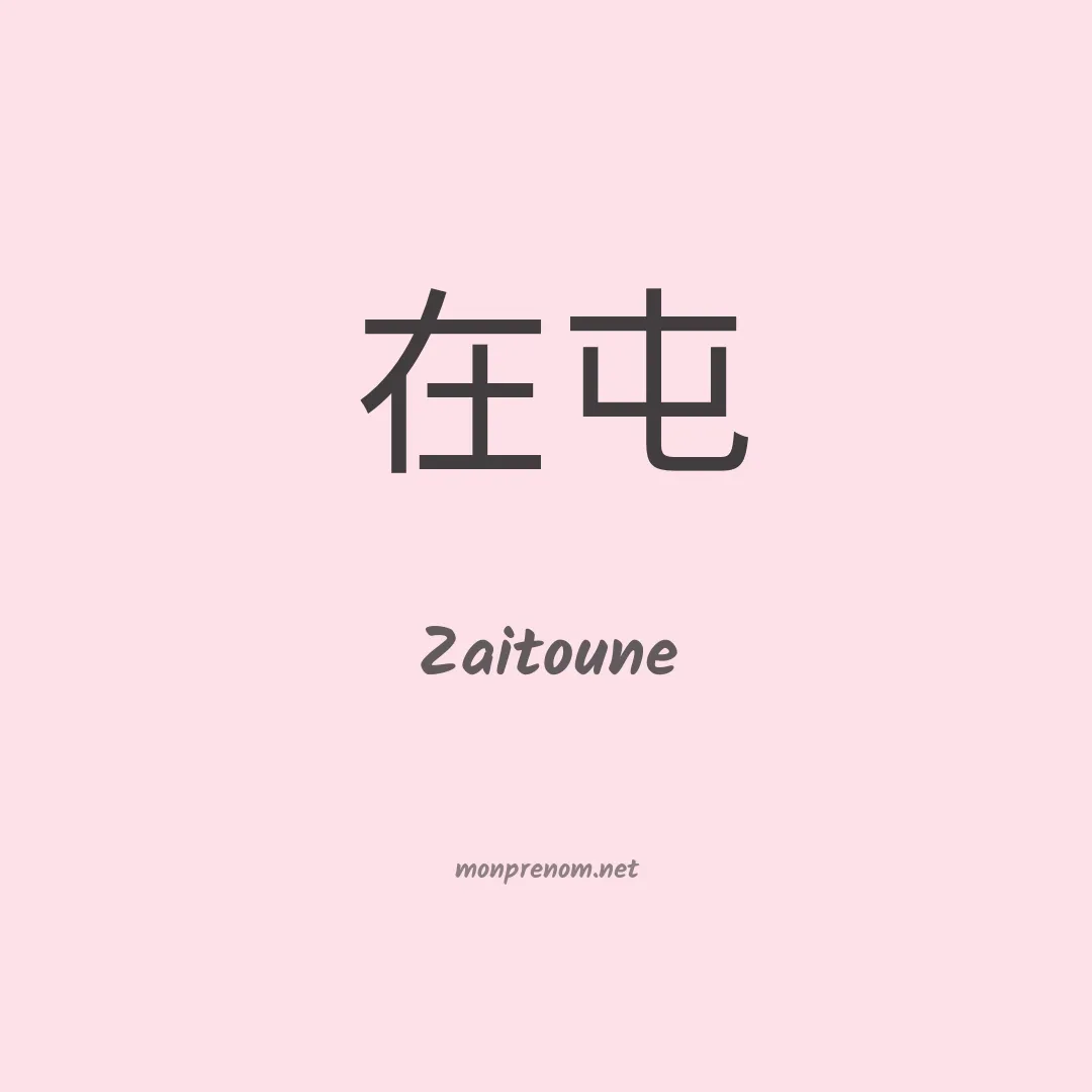 Zaitoune en chinois