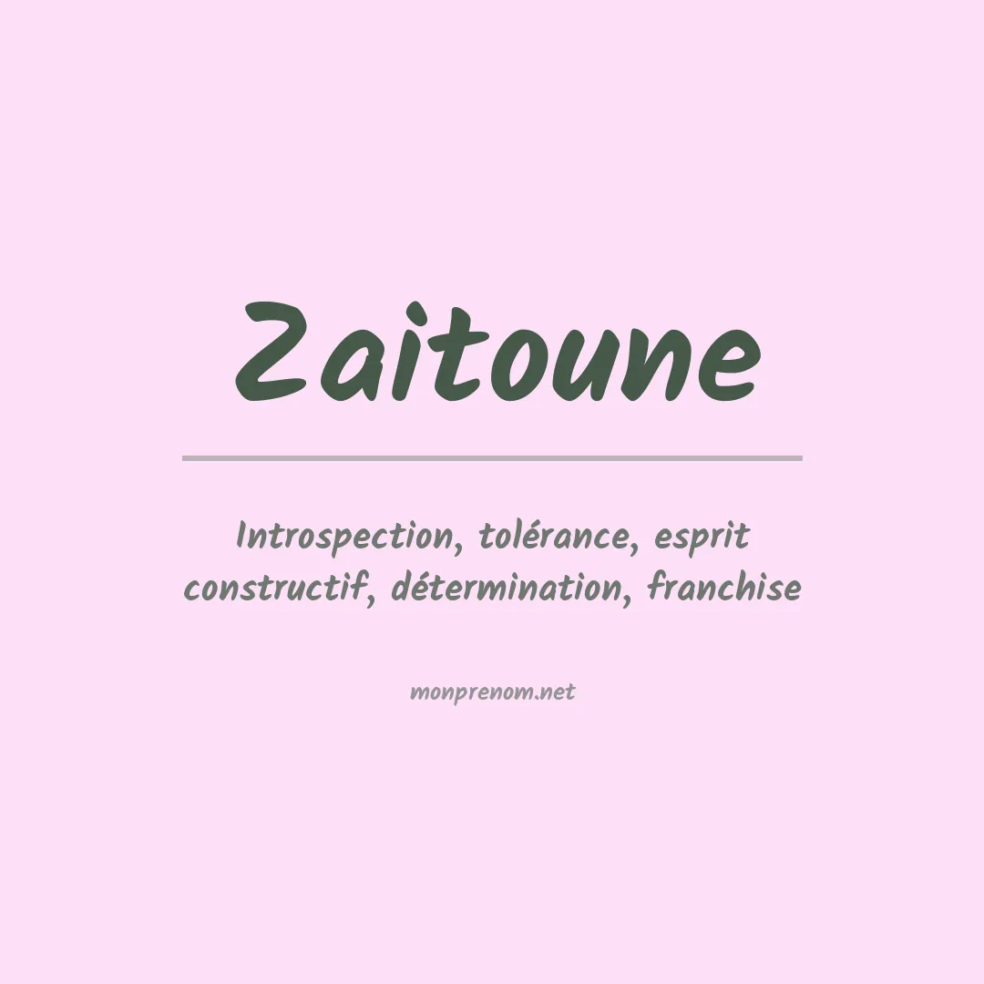 Prénom Zaitoune
