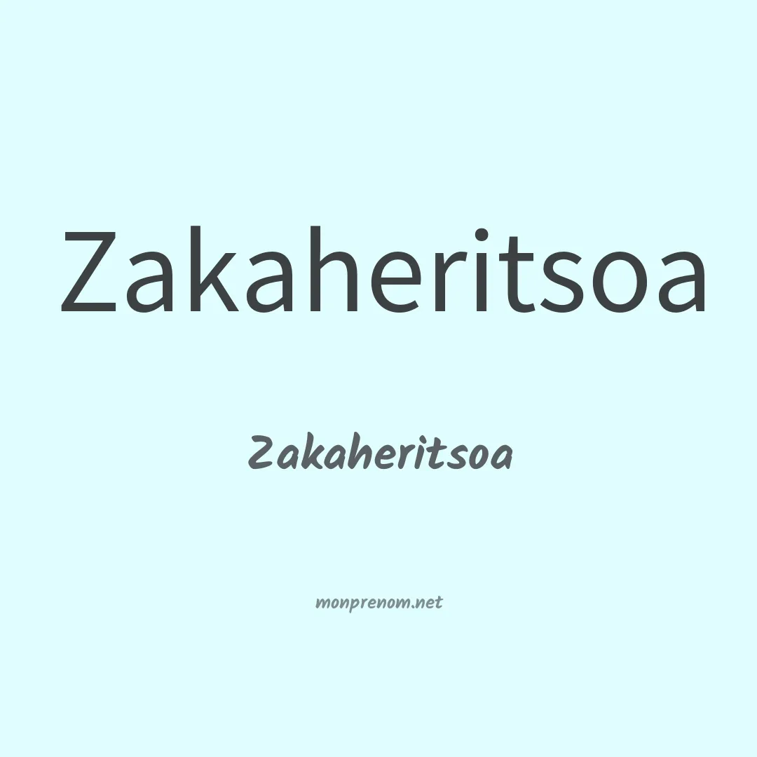 Zakaheritsoa en chinois