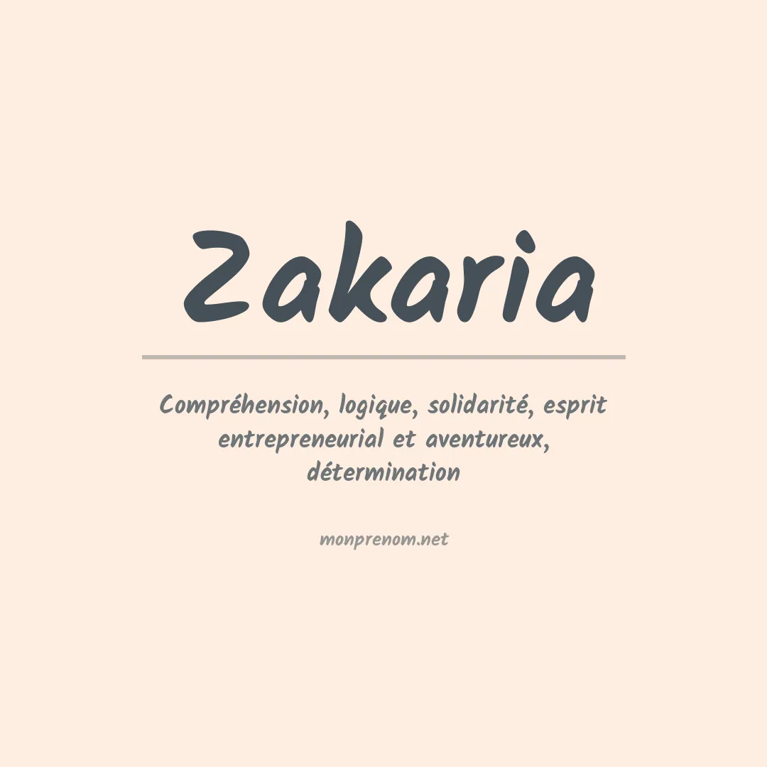 Prénom Zakaria