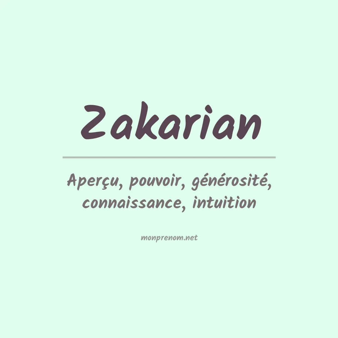 Prénom Zakarian