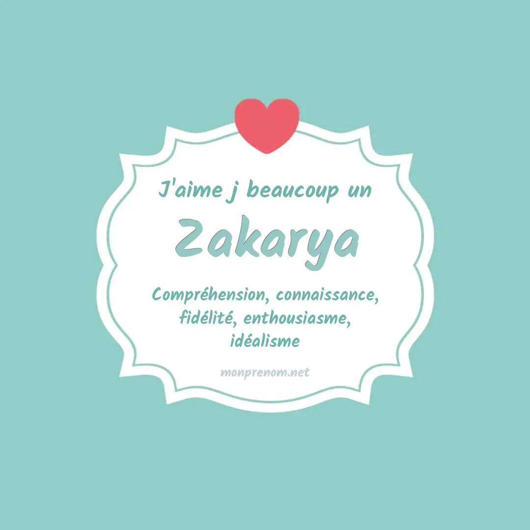 J'aime beaucoup Zakarya