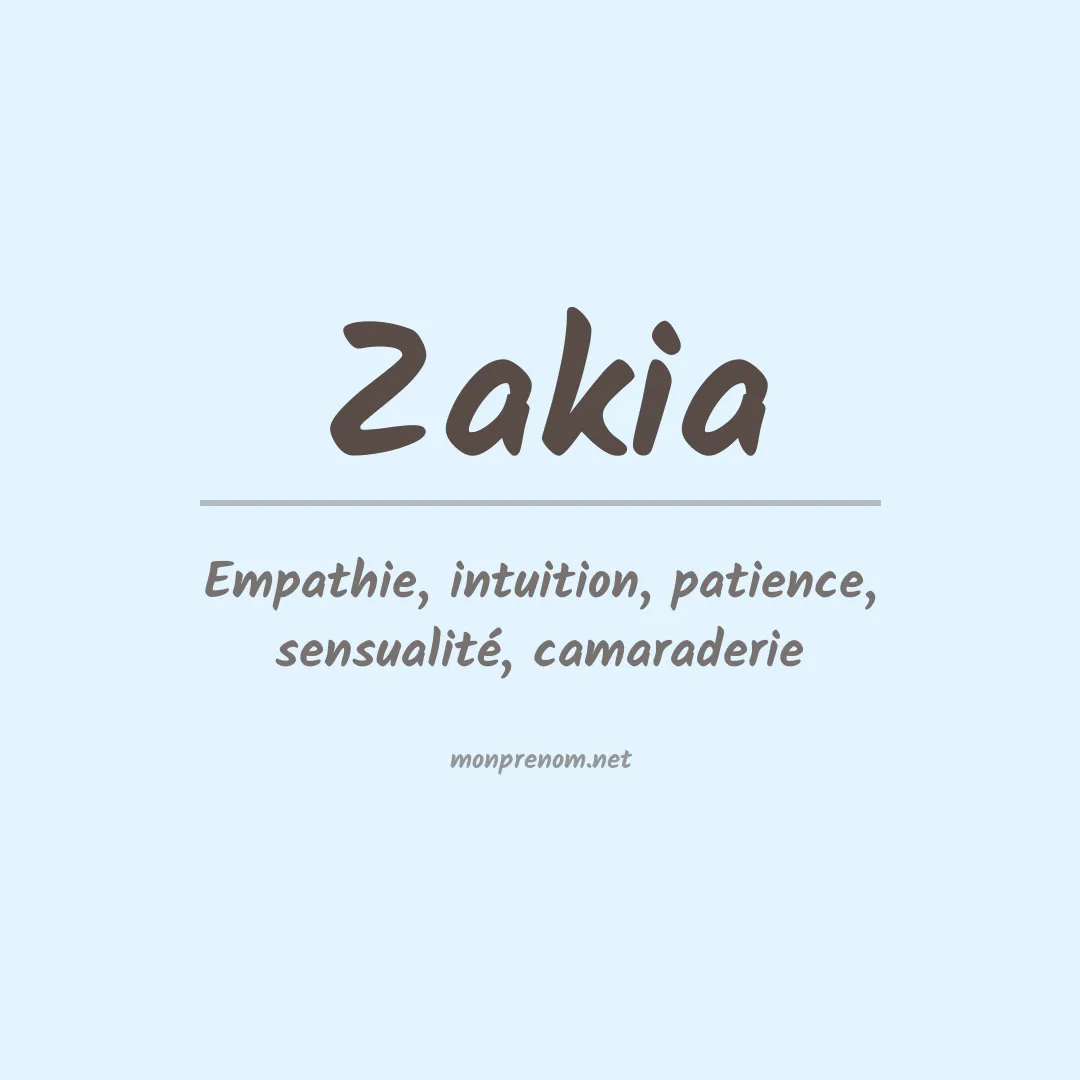 Prénom Zakia