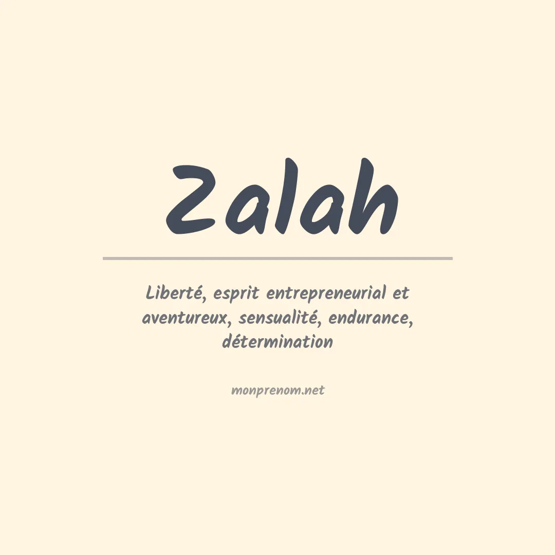 Prénom Zalah