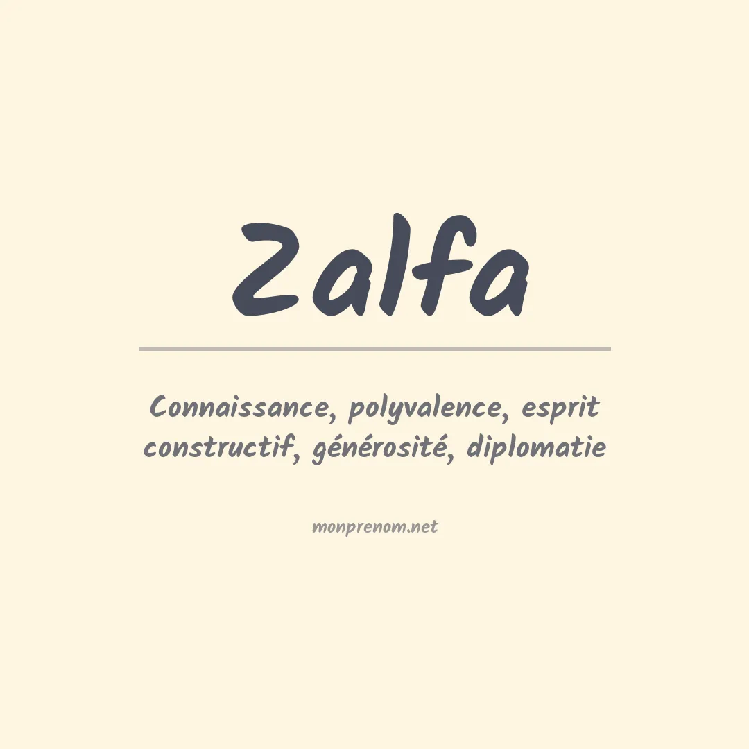 Prénom Zalfa