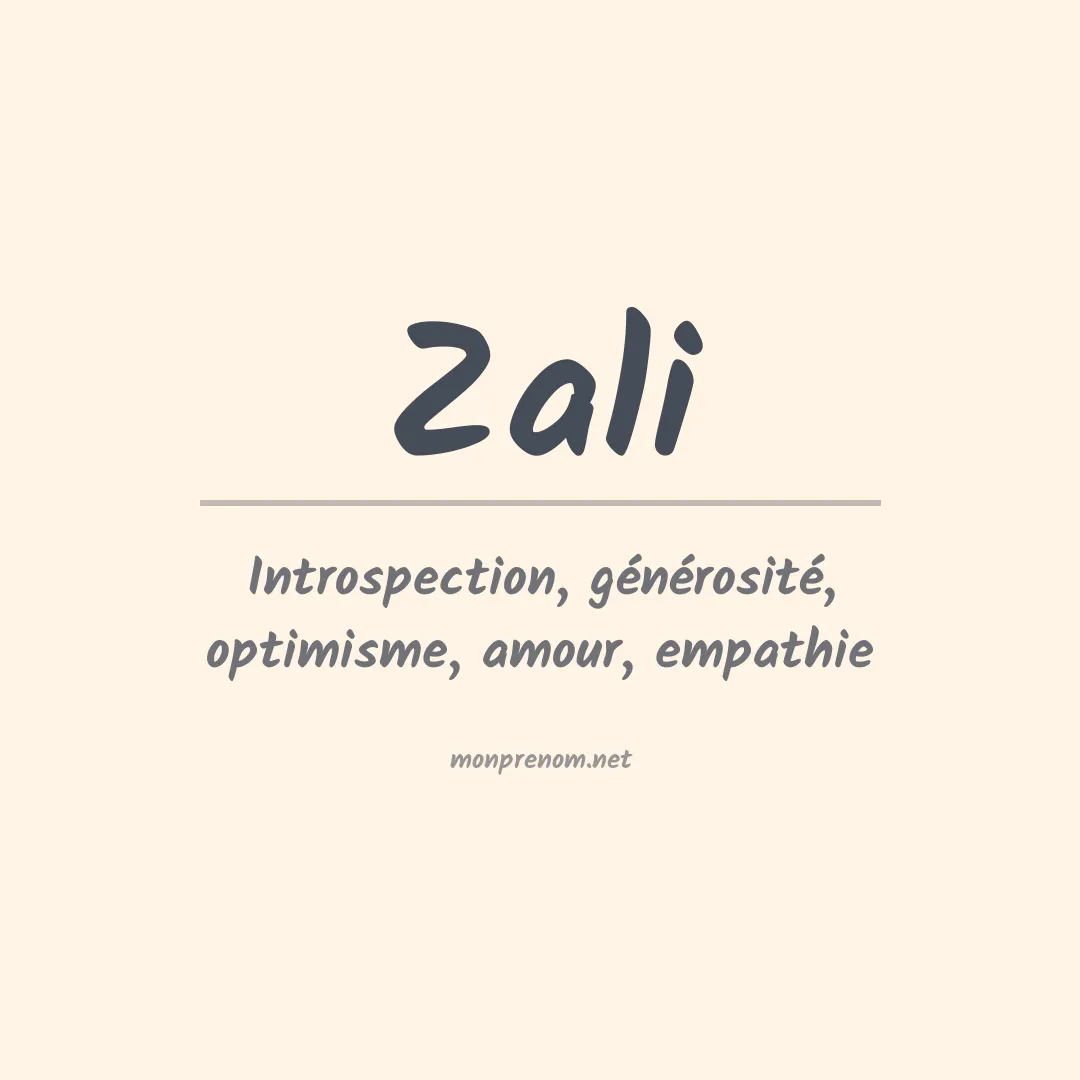 Prénom Zali