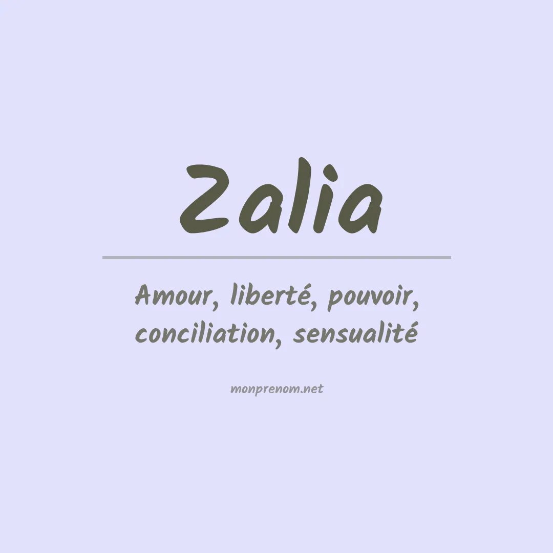 Prénom Zalia
