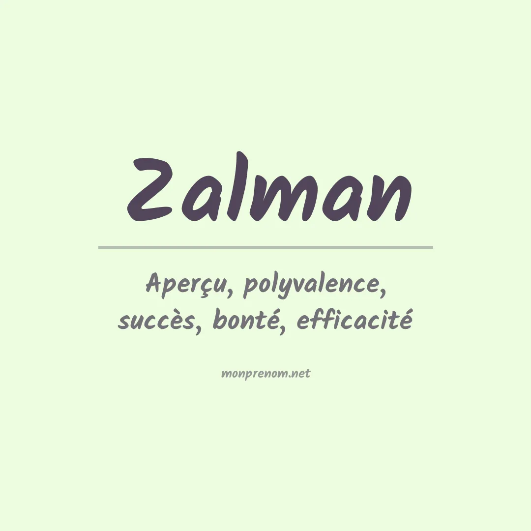 Prénom Zalman