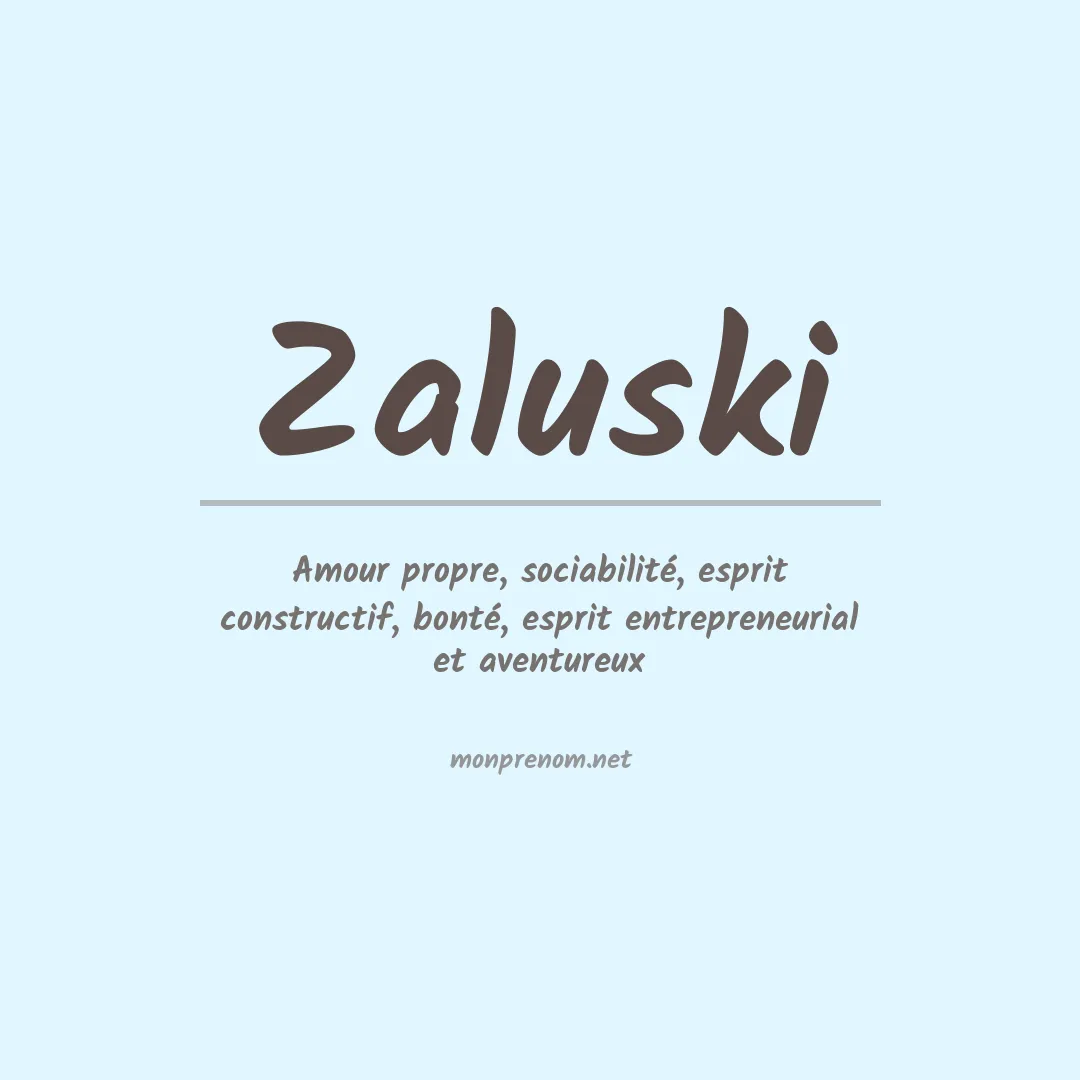 Prénom Zaluski