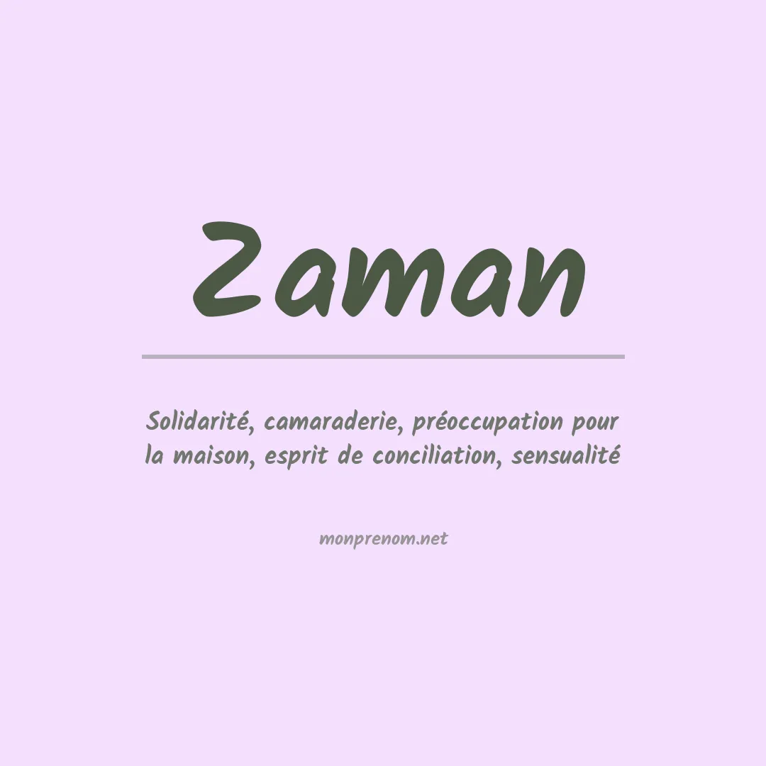 Prénom Zaman